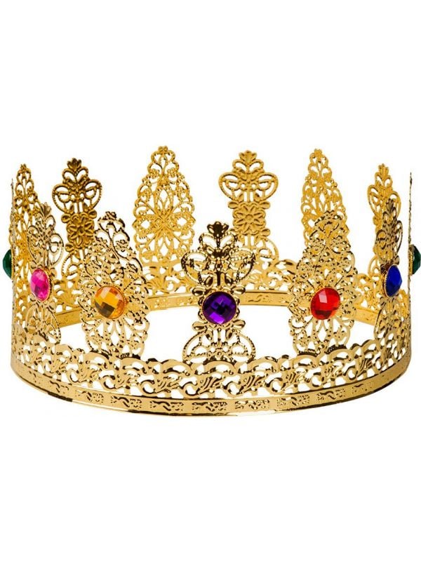 Gouden multicolor royal queen kroon
