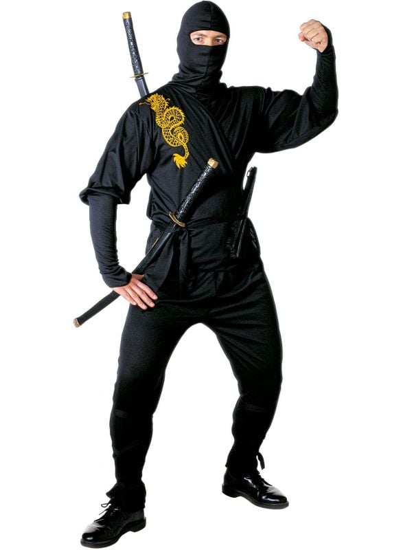 Gouden ninja kostuum