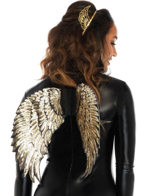 Gouden pailletten engel vleugels