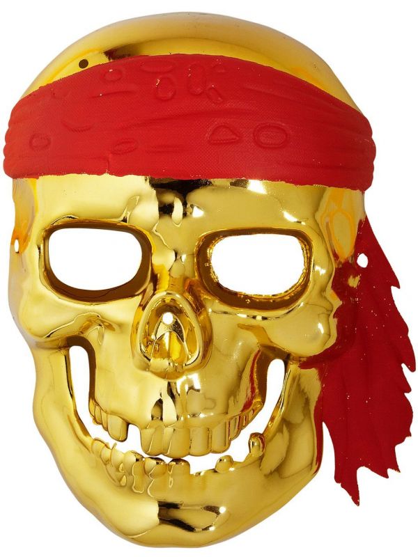 Gouden schedelmasker piraat