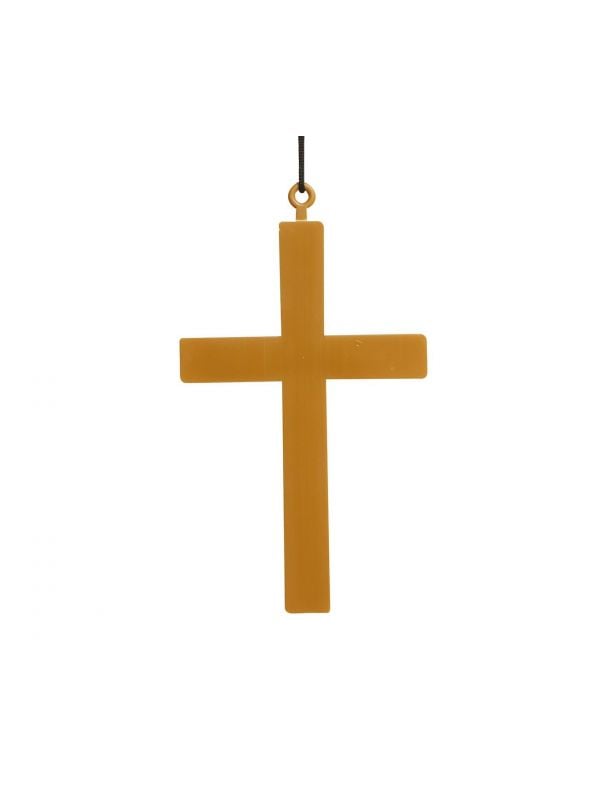 Goudkleurige groot kruis ketting