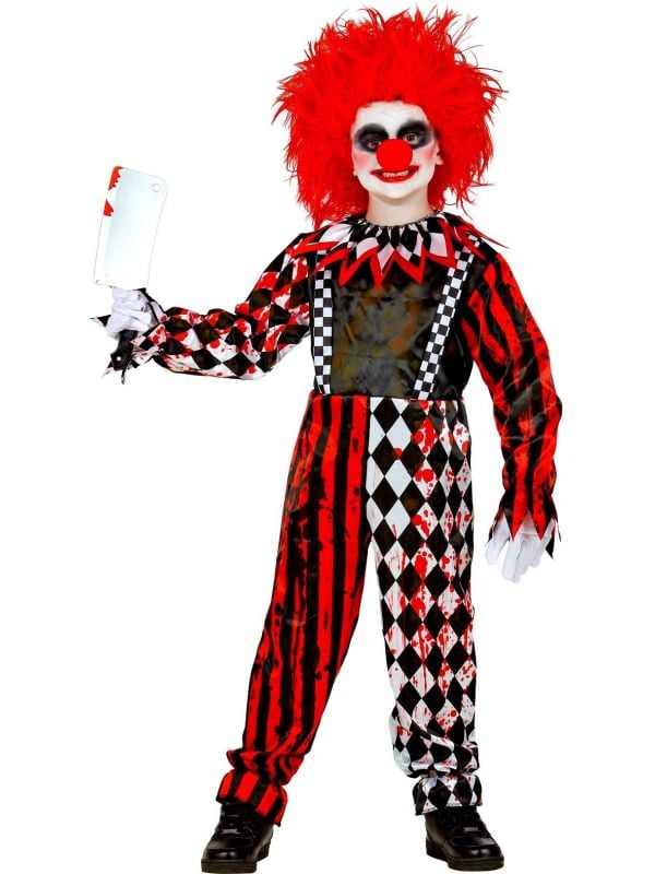 Griezelige horror clown kostuum kind