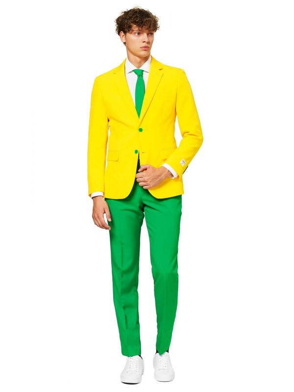 Groen geel Opposuits kostuum