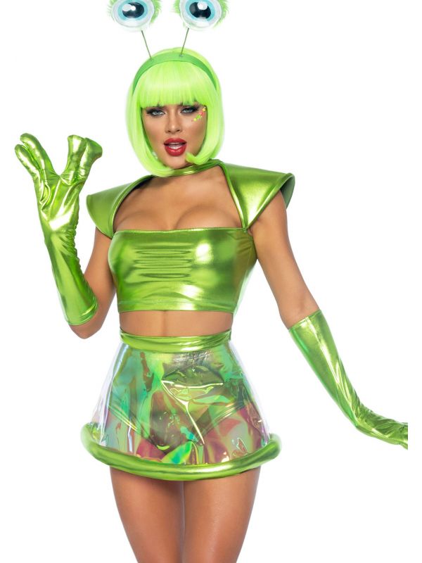 Groene alien outfit dames