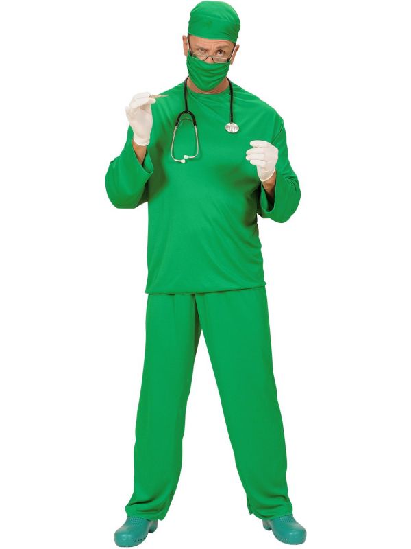 Groene chirurg kostuum man
