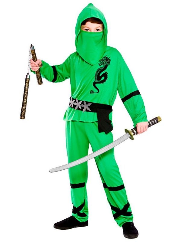 Groene draken ninja kind
