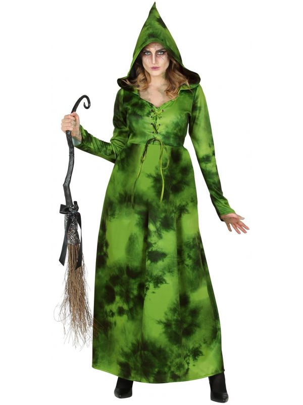 Groene forest heks jurk dames