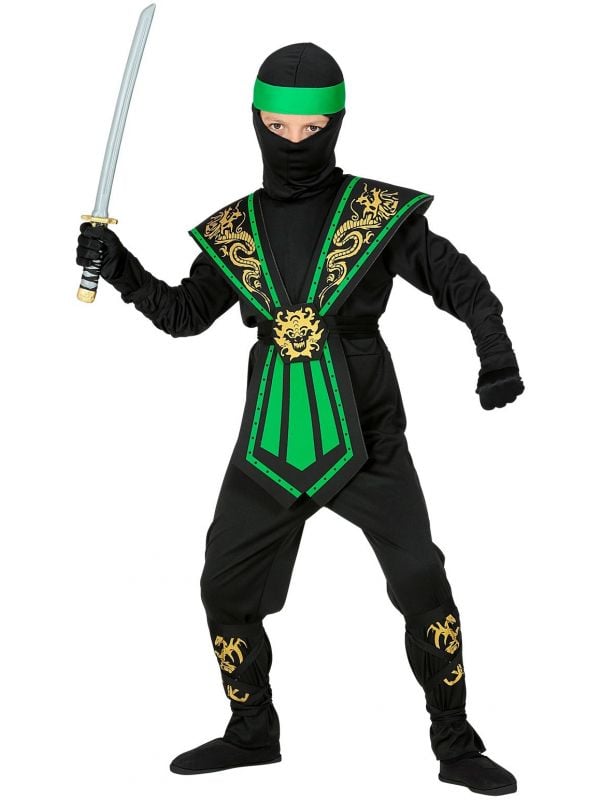 Groene kombat ninja kostuum kind