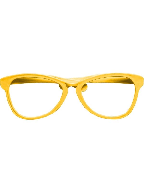 Grote gele clownsbril