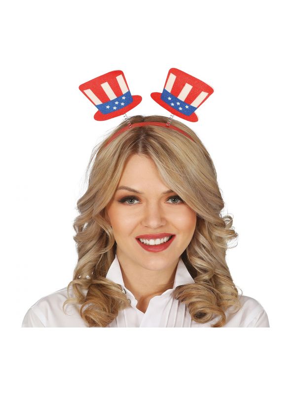 Haarband met Amerikaanse hoedjes