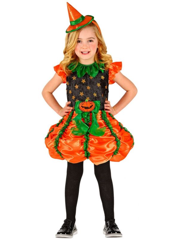 Halloween Heks pompoen jurkje