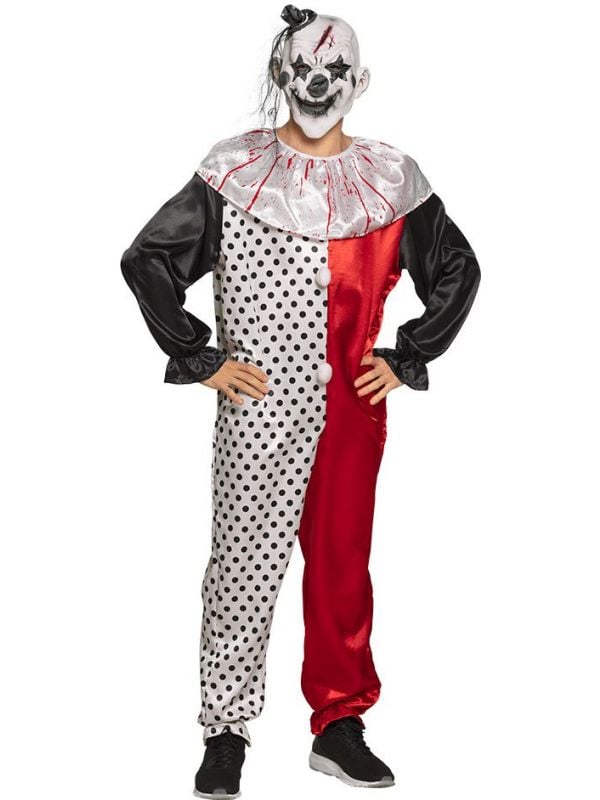Halloween psycho clown kostuum