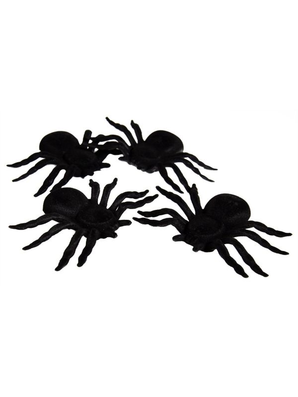 Halloween set van 4 spinnen