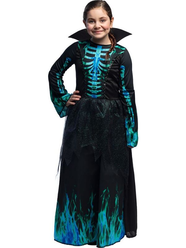 Halloween skelet Azura jurk meisjes