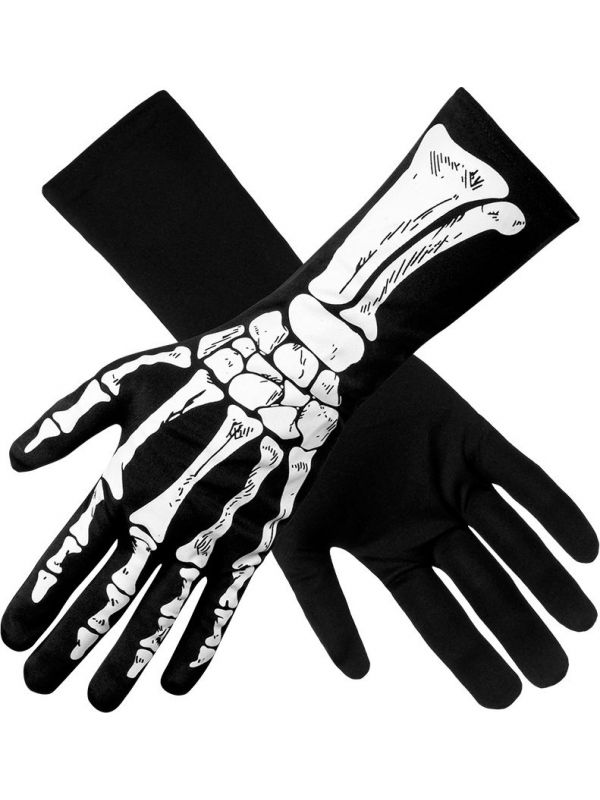 Halloween skelet handschoenen XL