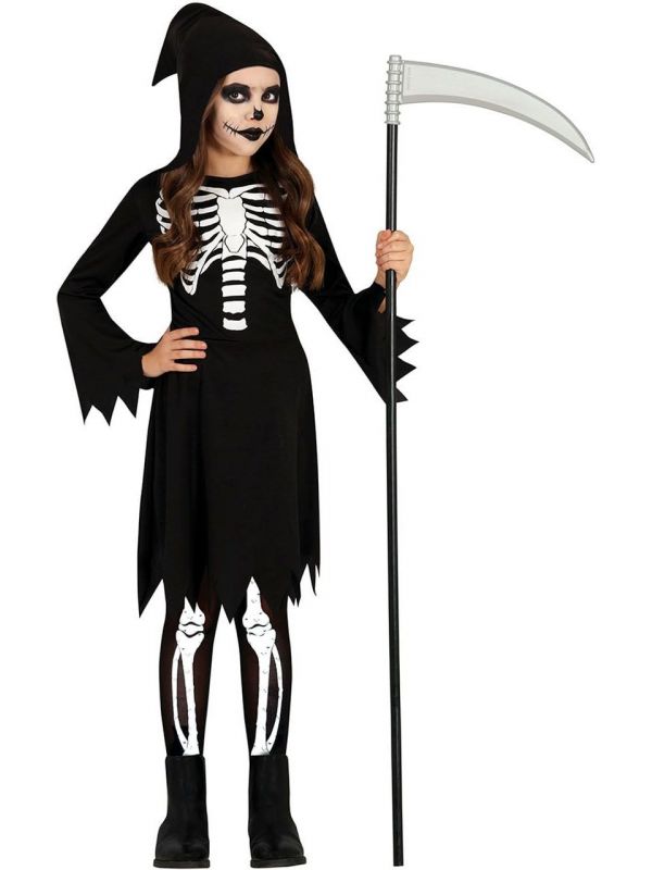 Halloween skelet jurk meisjes