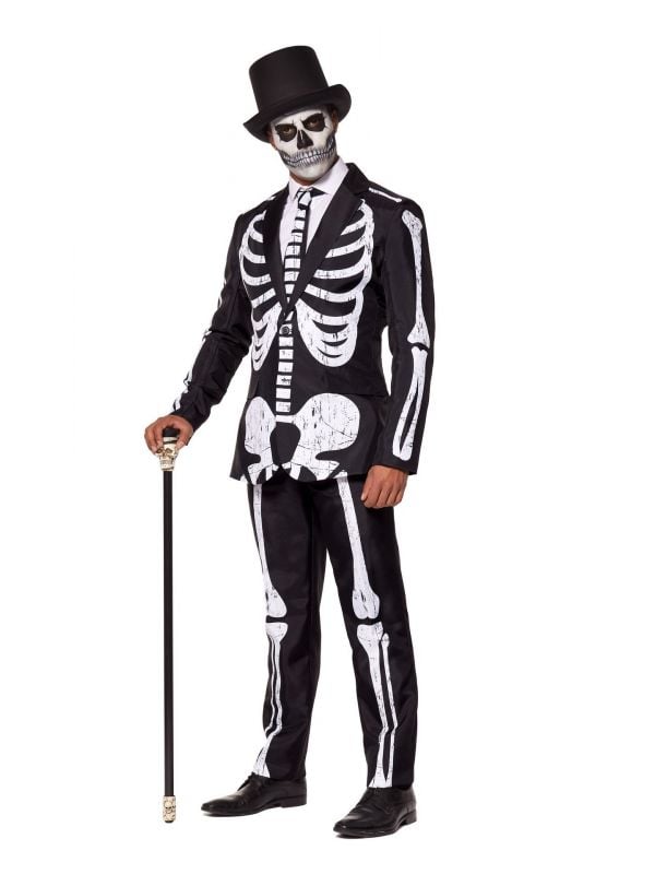 Halloween skelet Suitmeister kostuum