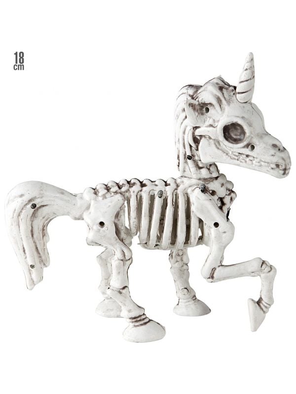 Halloween unicorn skelet decoratie