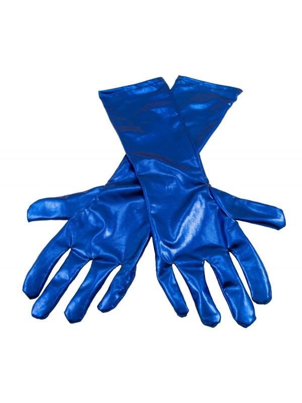 Handschoenen metallic blauw