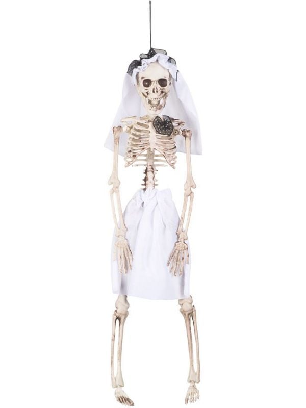 Hangende skelet bruidsjurk decoratie