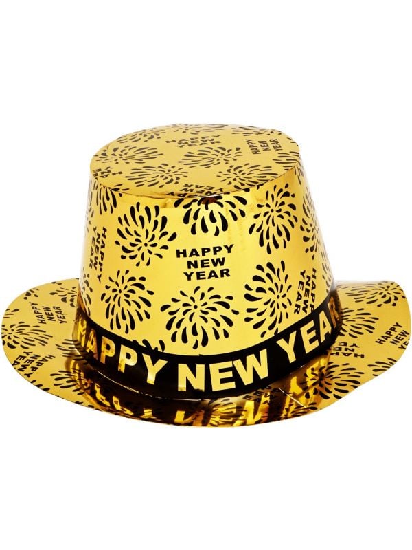 Happy New Year hoge hoed goud