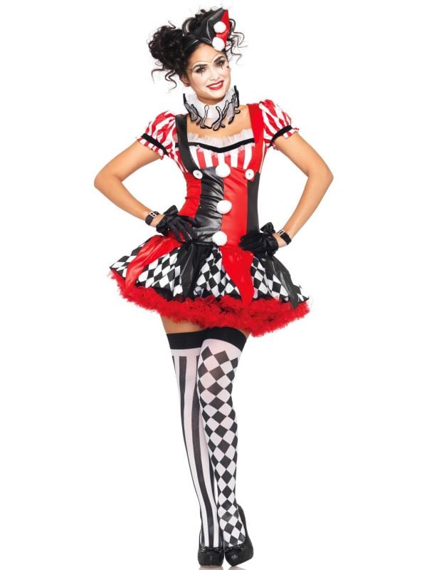 Harlequin clown kostuum