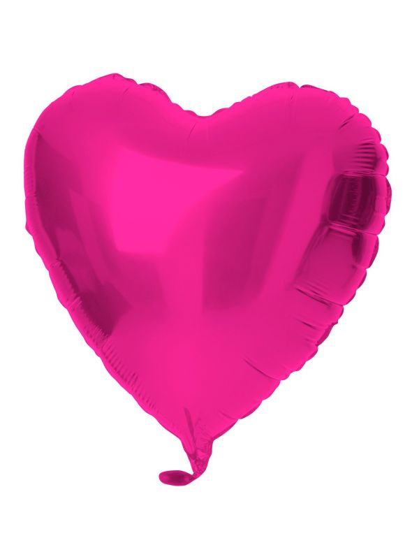 Hartvorm folieballon 45cm roze