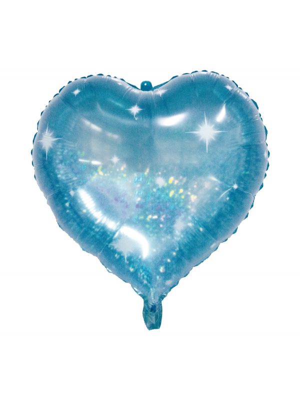 Hartvorm folieballon 61cm galatic aqua