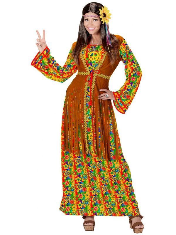 Hippie dames jurk lang