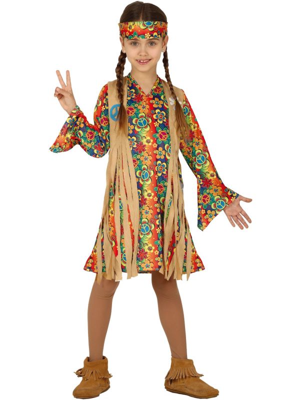 Hippie jurkje met fransjes