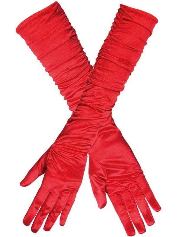 Hollywood lange handschoenen rood