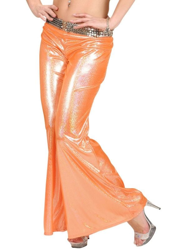 Holografische oranje broek