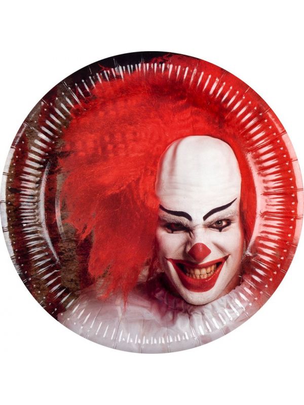 Horror clown halloween party bordjes