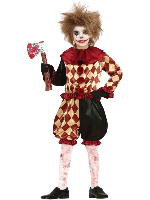 Horror killer clown kostuum kind