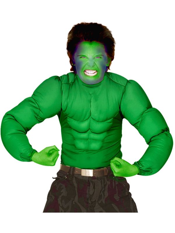Inademen voordeel antwoord Hulk spierenshirt kind | Carnavalskleding.nl