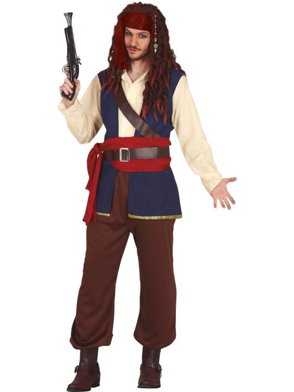Jack sparrow piraten kostuum man