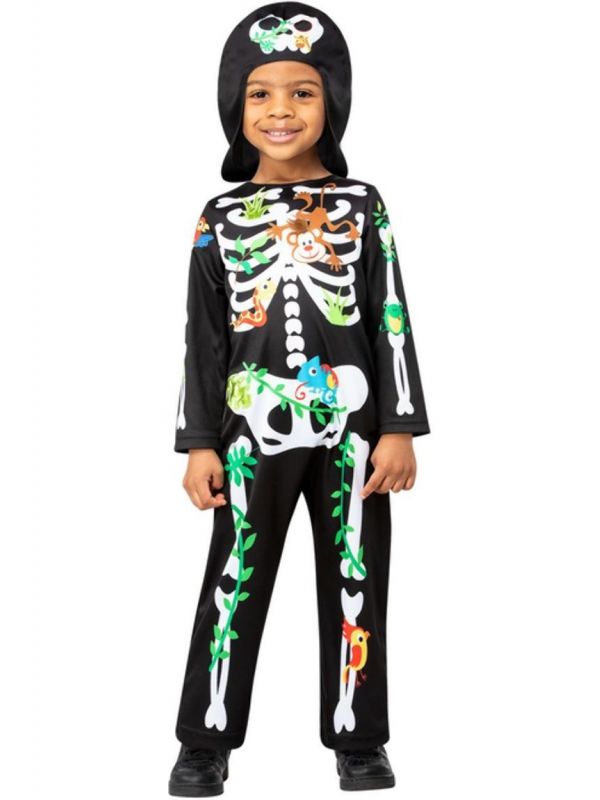 Jungle Skelet Pakje Kinderen Zwart