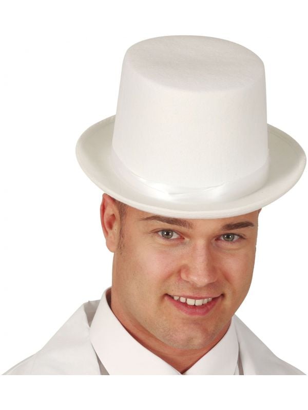 Klassieke witte hoge hoed