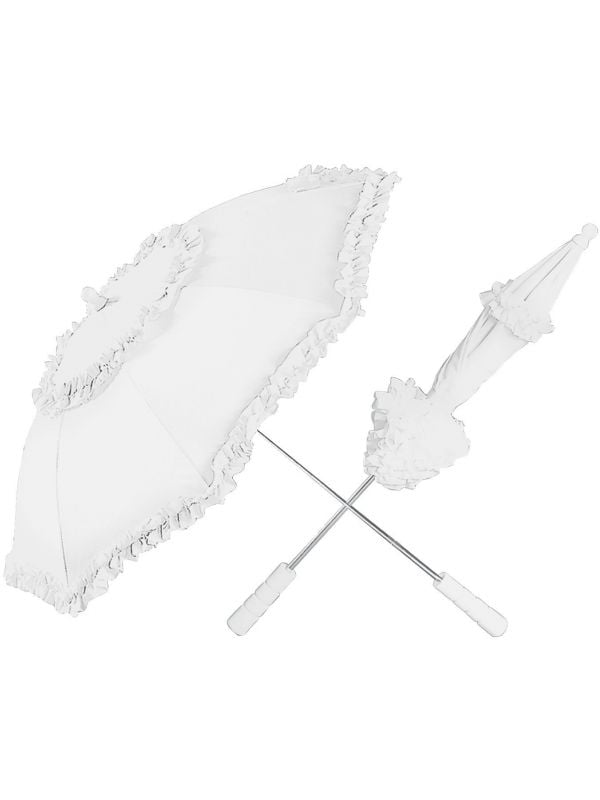 Klassieke witte paraplu