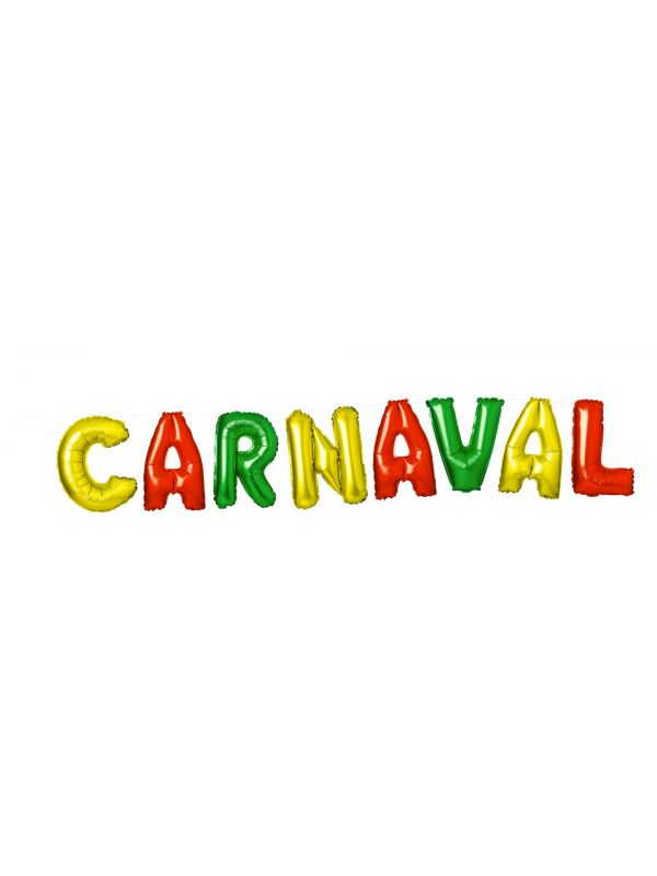 Kleurrijke carnaval letter ballonnen