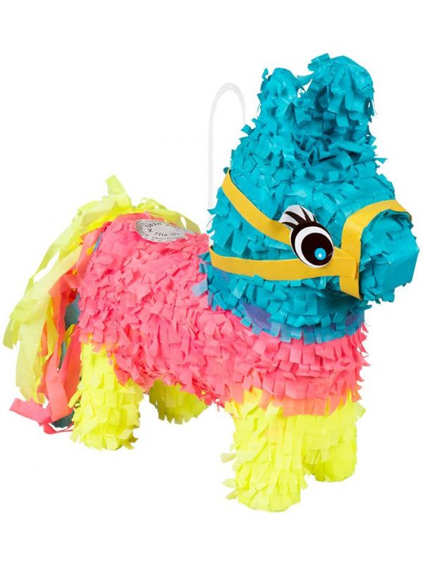 Kleurrijke mini ezel piñata