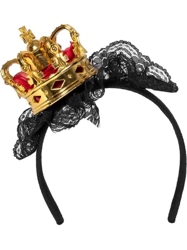 Koninginnen kroon tiara met kant