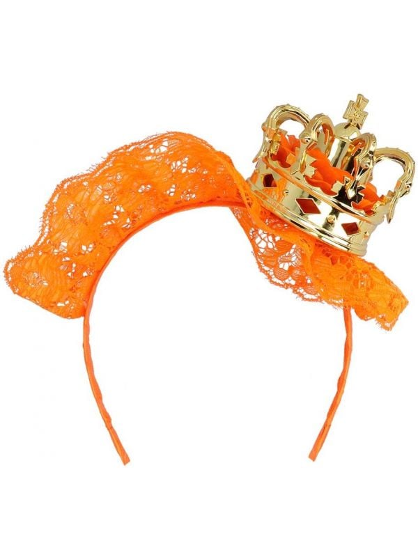 Koningsdag tiara oranje koningin