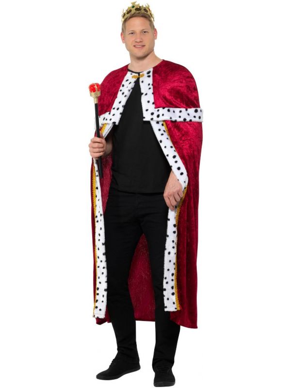 Koninklijke mantel verkleedset rood