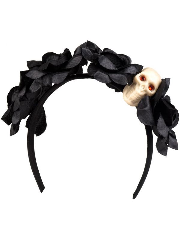 La muerte zwarte rozen haarband