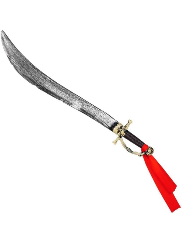 Lang piraten zwaard met rood lint