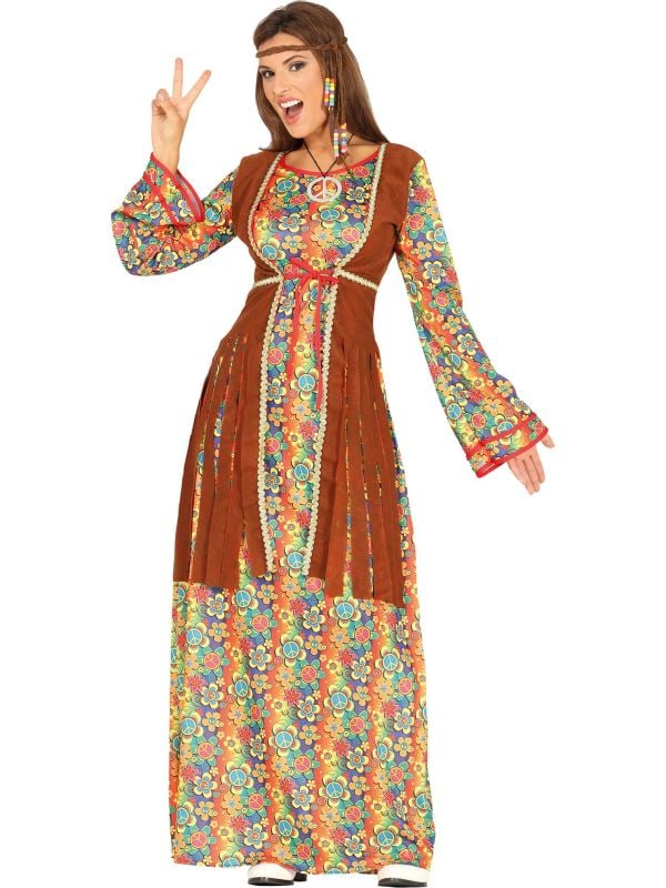 Lange hippie jurk