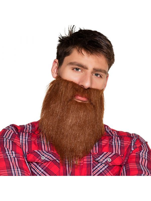 Lange hipster baard bruin