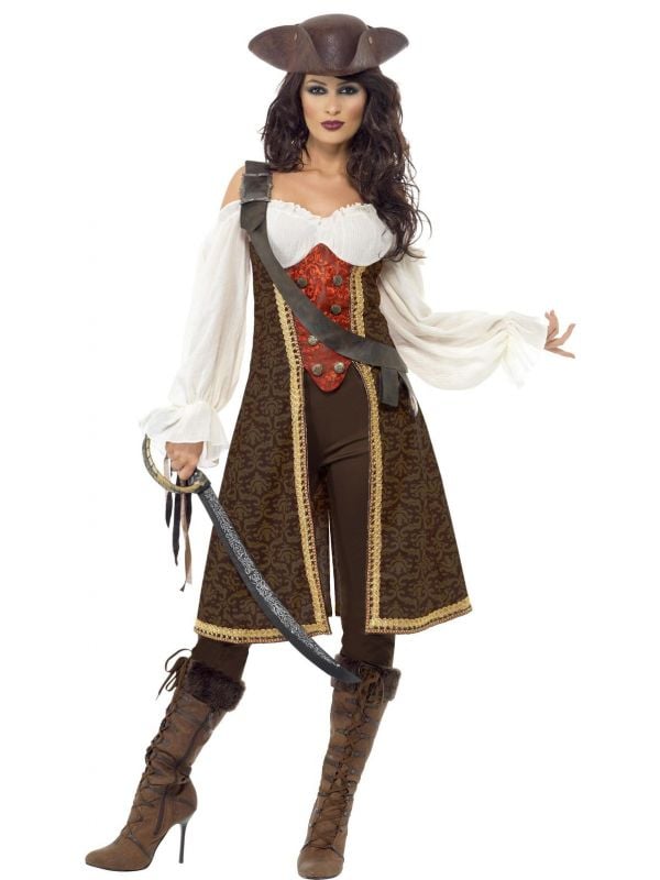 Lange jurk dames piraat