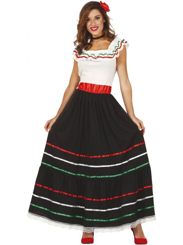 Lange mexicaanse jurk